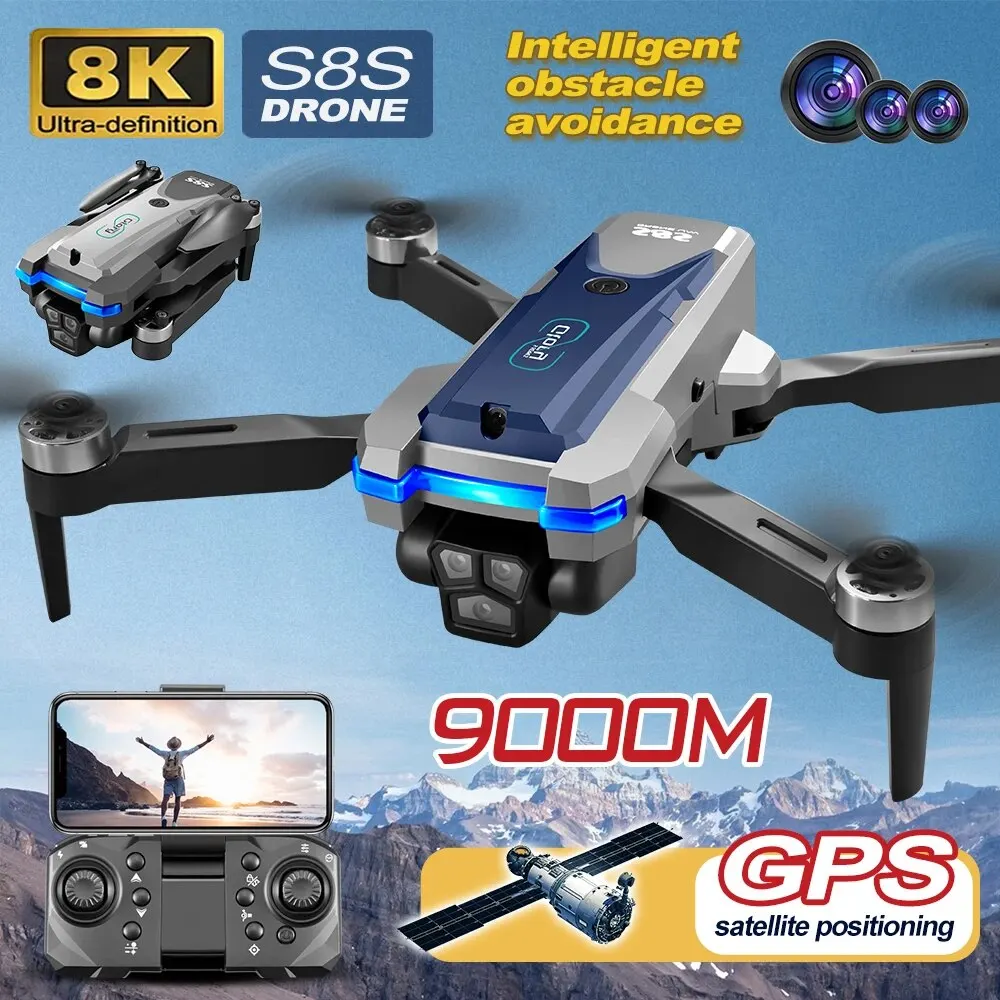 Складной Квадрокоптер S8S, GPS – обзор и цена Drone Rc Team City
