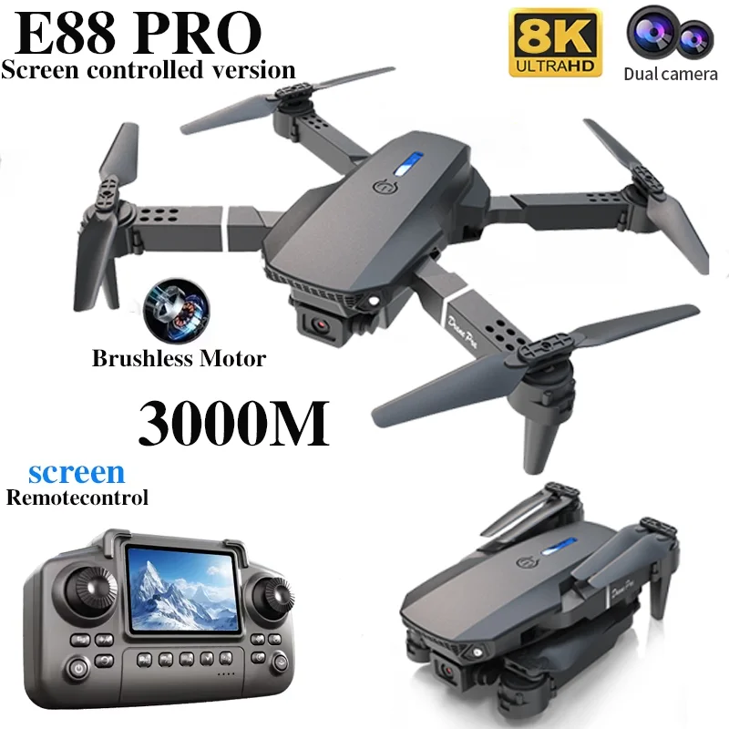 Дрон E88 PRO с экраном, 4K HD- – обзор и цена Drone E88 Rc Quadcopter